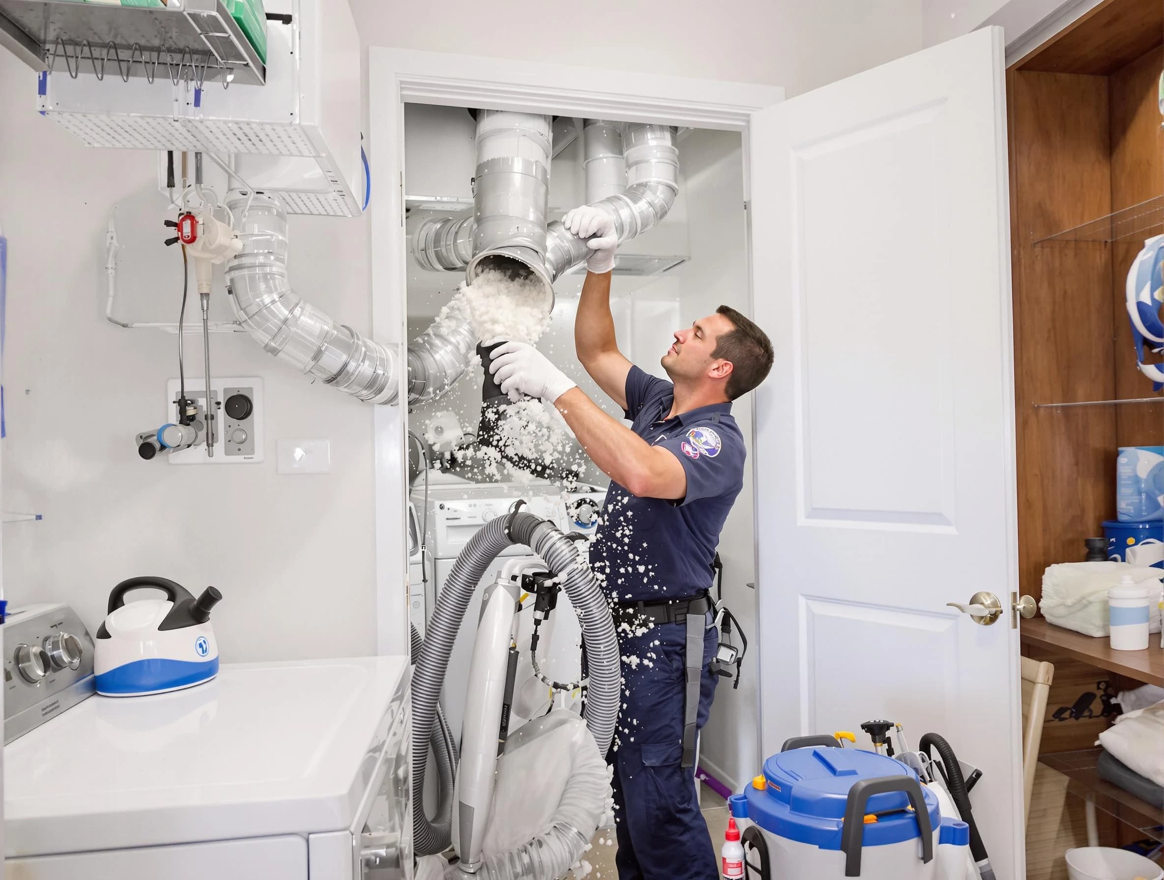 Edgewood Dryer Vent Cleaning technician delivering thorough residential dryer vent cleaning service in Edgewood