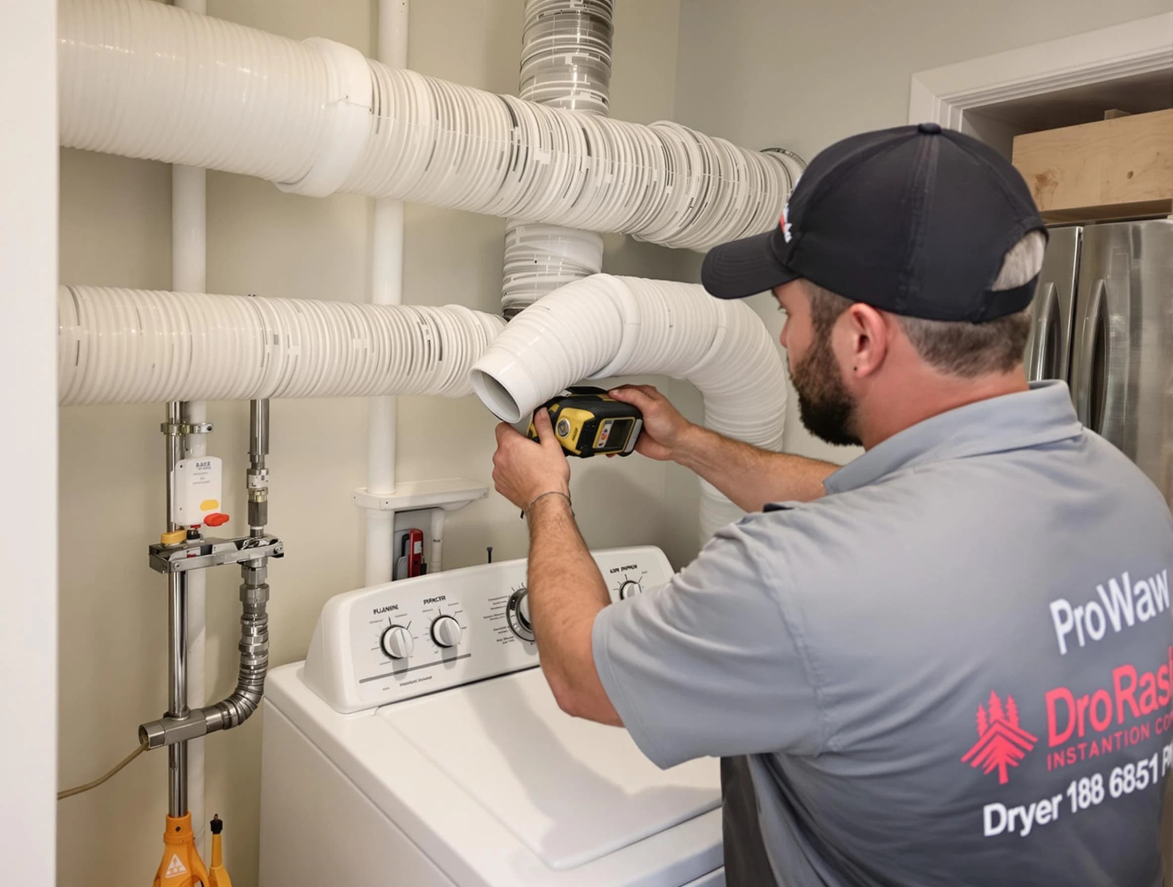 Professional dryer vent hose installation by Edgewood Dryer Vent Cleaning in Edgewood